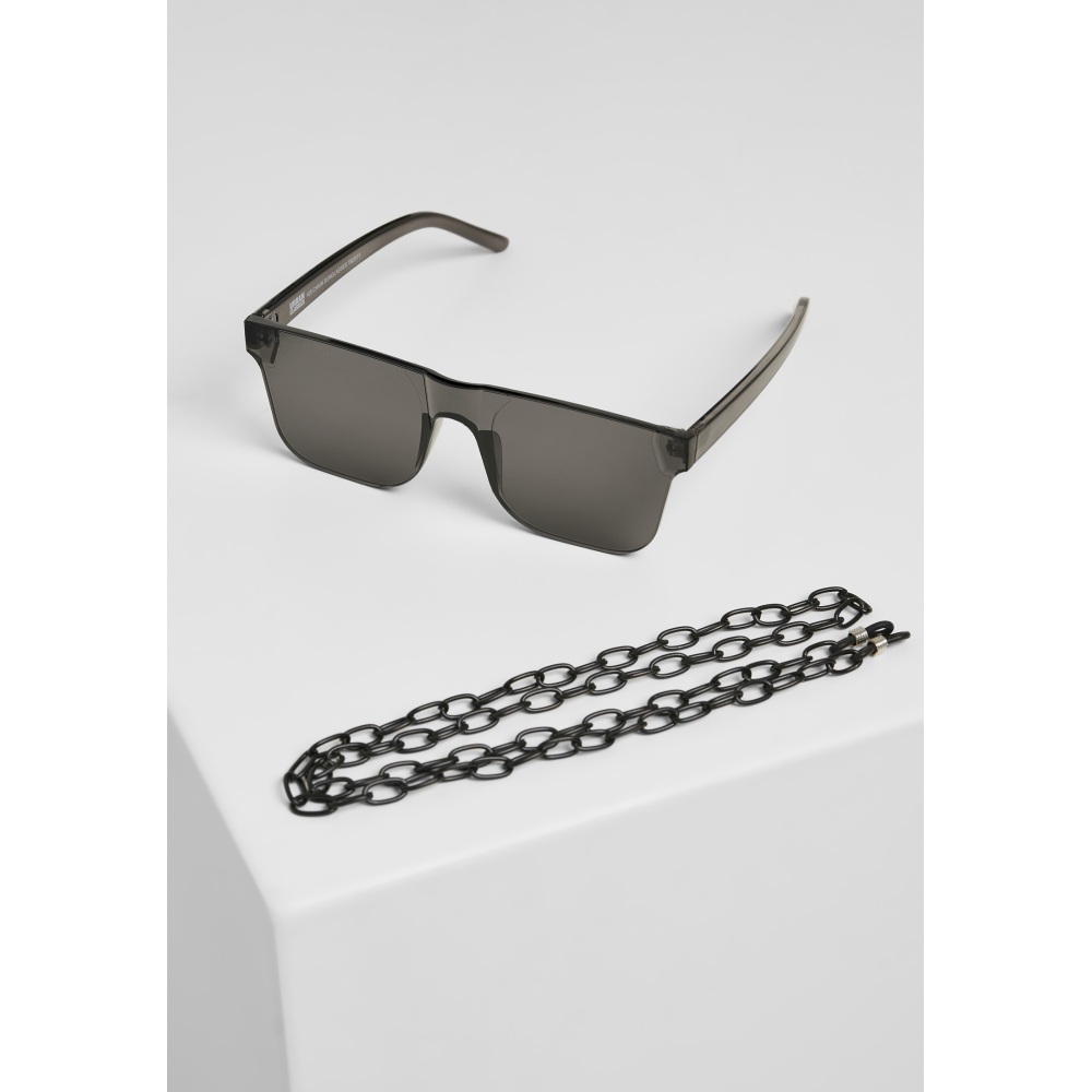 Urban Classics - 105 Chain Sunglasses blk/blk one size Sunglasses - Black/Black